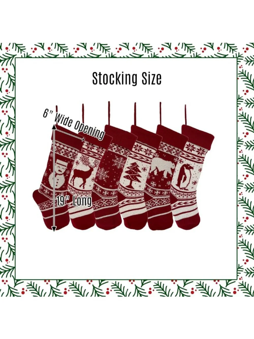 Cozy Red & White Knit Christmas Stockings | Custom Holiday Décor | Farmhouse